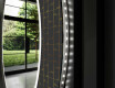 Runder dekorativer Spiegel mit LED-Beleuchtung für das Badezimmer - Microcircuit #11
