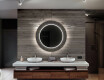 Runder dekorativer Spiegel mit LED-Beleuchtung für das Badezimmer - Microcircuit #12