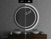 Runder dekorativer Spiegel mit LED-Beleuchtung für das Badezimmer - Microcircuit #7
