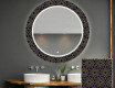 Runder dekorativer Spiegel mit LED-Beleuchtung für das Badezimmer - Ornament #1