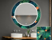 Runder dekorativer Spiegel mit LED-Beleuchtung für das Badezimmer - Tropical