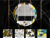 Runder dekorativer Spiegel mit LED-Beleuchtung für das Esszimmer - Abstract Geometric #6