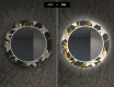 Runder dekorativer Spiegel mit LED-Beleuchtung für das Esszimmer - Bells Flowers #7