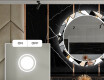 Runder dekorativer Spiegel mit LED-Beleuchtung für das Esszimmer - Marble Pattern #4