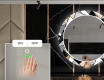 Runder dekorativer Spiegel mit LED-Beleuchtung für das Esszimmer - Marble Pattern #5