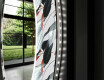 Runder dekorativer Spiegel mit LED-Beleuchtung für das Wohnzimmer - Leaves #11