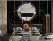 Runder dekorativer Spiegel mit LED-Beleuchtung für das Esszimmer - Round Stamp #12