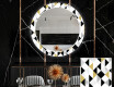 Runder dekorativer Spiegel mit LED-Beleuchtung für das Esszimmer - Geometric Patterns