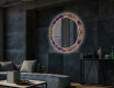 Runder dekorativer Spiegel mit LED-Beleuchtung für das Wohnzimmer - Gold Mandala #2
