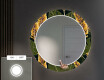 Runder dekorativer Spiegel mit LED-Beleuchtung für den Flur - Botanical Flowers #4