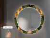 Runder dekorativer Spiegel mit LED-Beleuchtung für den Flur - Botanical Flowers #5