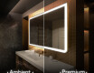 Abgerundeter Badspiegel mit LED Beleuchtung L146 #1