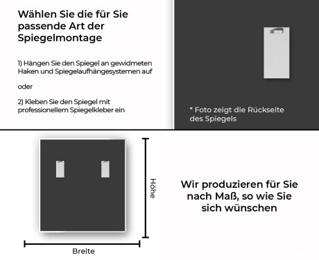 Viereckig großer Wandspiegel L170 #13