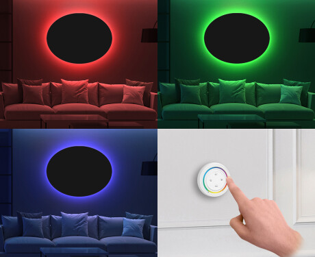 Oval dekorativer spiegel Flur modern L178 #11