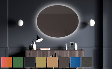Oval dekorativer spiegel Flur modern L178