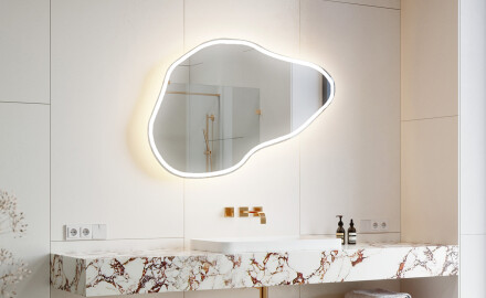 Unregelmäßiger Spiegel mit LED Beleuchtung P222