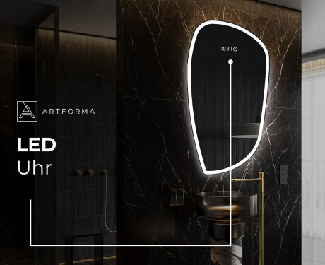 Unregelmäßiger asymmetrischer Spiegel mit LED Beleuchtung I222 #7