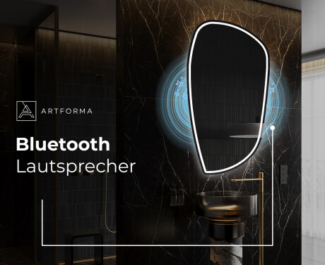 Unregelmäßiger asymmetrischer Spiegel mit LED Beleuchtung I223 #5
