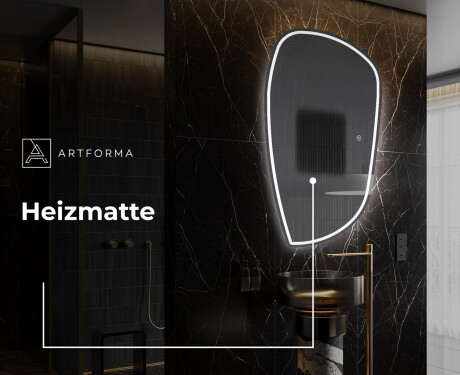 Unregelmäßiger asymmetrischer Spiegel mit LED Beleuchtung I223 #8