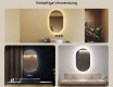 Badspiegel mit LED Beleuchtung 50x80cm mit kaltem LED-Licht 7000K, warmem Licht 3000K oder neutralem Licht 4500K #2