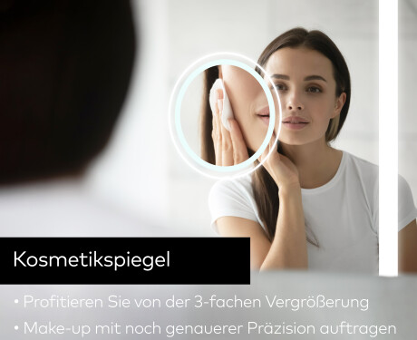 Spiegel mit Rahmen und LED Industrial Beleuchtung FrameLine L15 #10