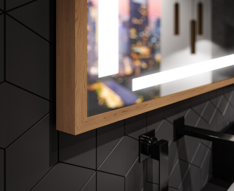 Spiegel mit Rahmen und LED Industrial Beleuchtung FrameLine L124 #3