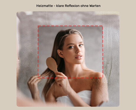 Badezimmerspiegel mit Beleuchtung, zweifarbig, Touch‑Schalter, Heizmatte #5