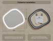 Badezimmerspiegel mit Beleuchtung, Dual-Farbtemperatur, Touch-Schalter, Heizmatte #8
