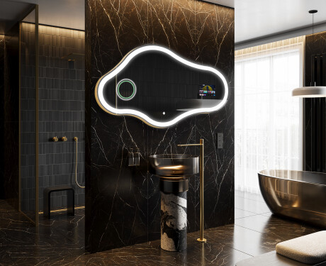 Unregelmäßiger Badpiegel mit LED SMART C222 Google #8