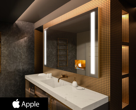 Smart Spiegel LED Badspiegel L02 Apple #1