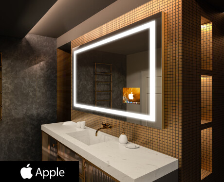 Smart Spiegel LED Badspiegel L15 Apple #1