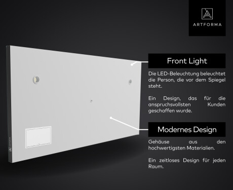 Smart Spiegel LED Badspiegel L136 Apple #5