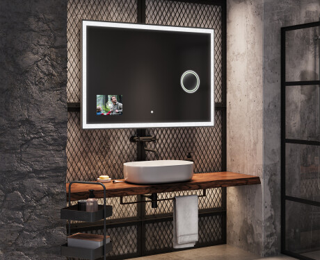 Smart Spiegel LED Badspiegel L136 Apple #6