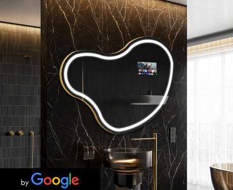 Unregelmäßiger Spiegel mit LED SMART N223 Google