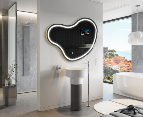 Unregelmäßiger Spiegel mit LED SMART N223 Google #9
