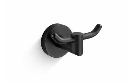 CLASSIC – Doppelhaken für Handtücher / mattschwarz