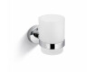 CLASSIC – Halterung mit Becher / Chrom, mattes Glas
