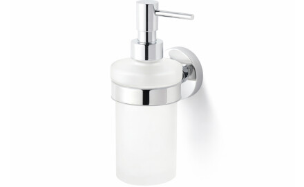 CLASSIC – Spender für Flüssigseife / mattes Glas / Chrom