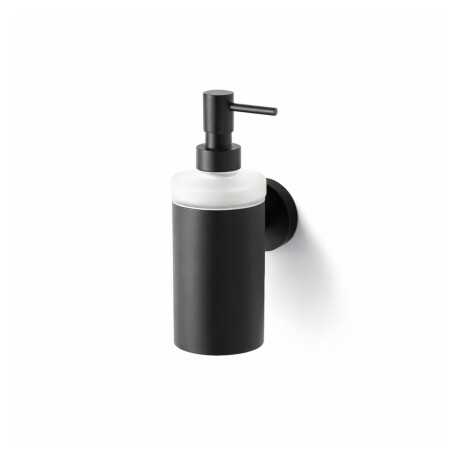 CLASSIC – Spender für Flüssigseife / Metallgehäuse, mattes Glas / mattschwarz #1