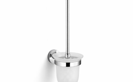CLASSIC – Hängende Toilettenbürste / mattes Glas / Chrom