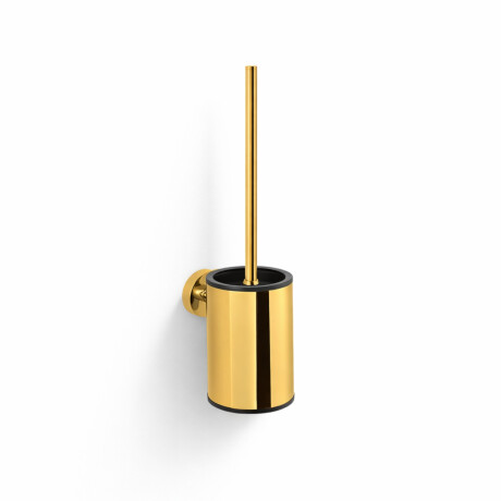 CLASSIC – Niedrige hängende Toilettenbürste / Metallbehälter, Einsatz aus Kunststoff / goldglänzend #1