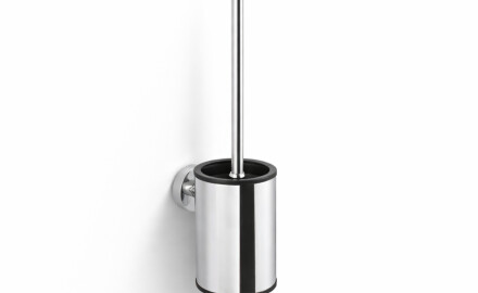 CLASSIC – Niedrige hängende Toilettenbürste / Metallbehälter, Einsatz aus Kunststoff / Chrom