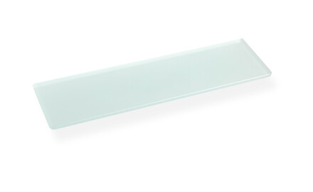 CLASSIC – Regal 50 für unter den Spiegel, ohne Griffe / mattes Glas