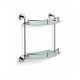 CLASSIC – Halbrundes Doppelregal / Chrom, mattes Glas #1