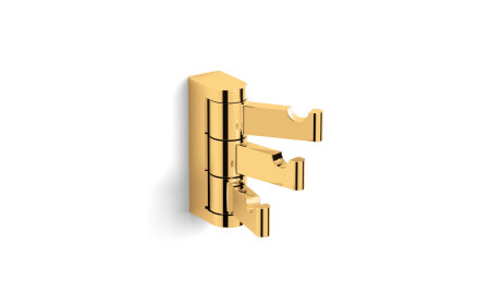 MILANO – Handtuchhaken / dreifach schwenkbar / goldglänzend