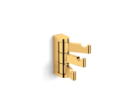 MILANO – Handtuchhaken / dreifach schwenkbar / goldglänzend
