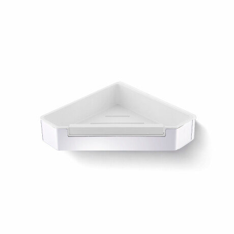 Eckkorb 22x22x5,5 mit Zugband / polierter Stahl / weißer Kunststoffeinsatz #1