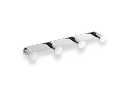 Breite Leiste – 4 Handtuchhaken / Chrom