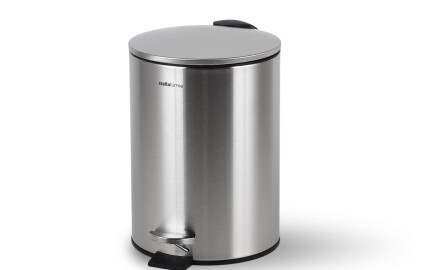 BUDGET-Treteimer, rund, 3 l, Soft-Close / Edelstahl, satiniert
