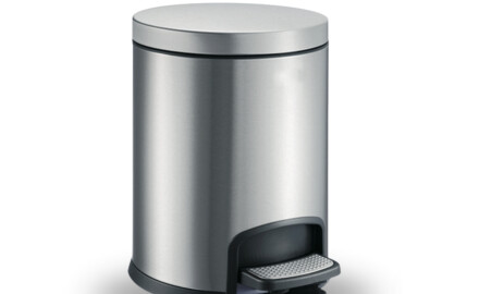 PREMIUM-Treteimer, rund, 5 l, Soft-Close / Edelstahl satiniert